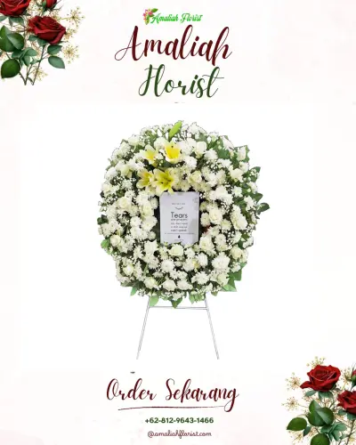 Krans Bunga Duka Cita di Tiban Baru